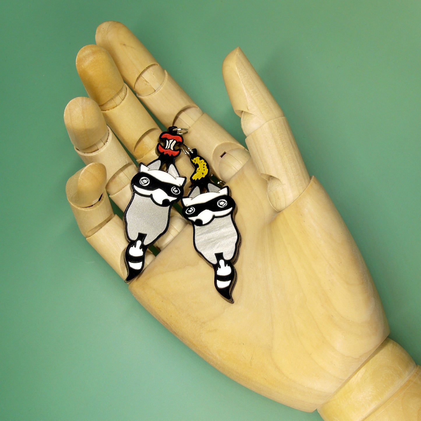 Hungry Raccoon Earrings