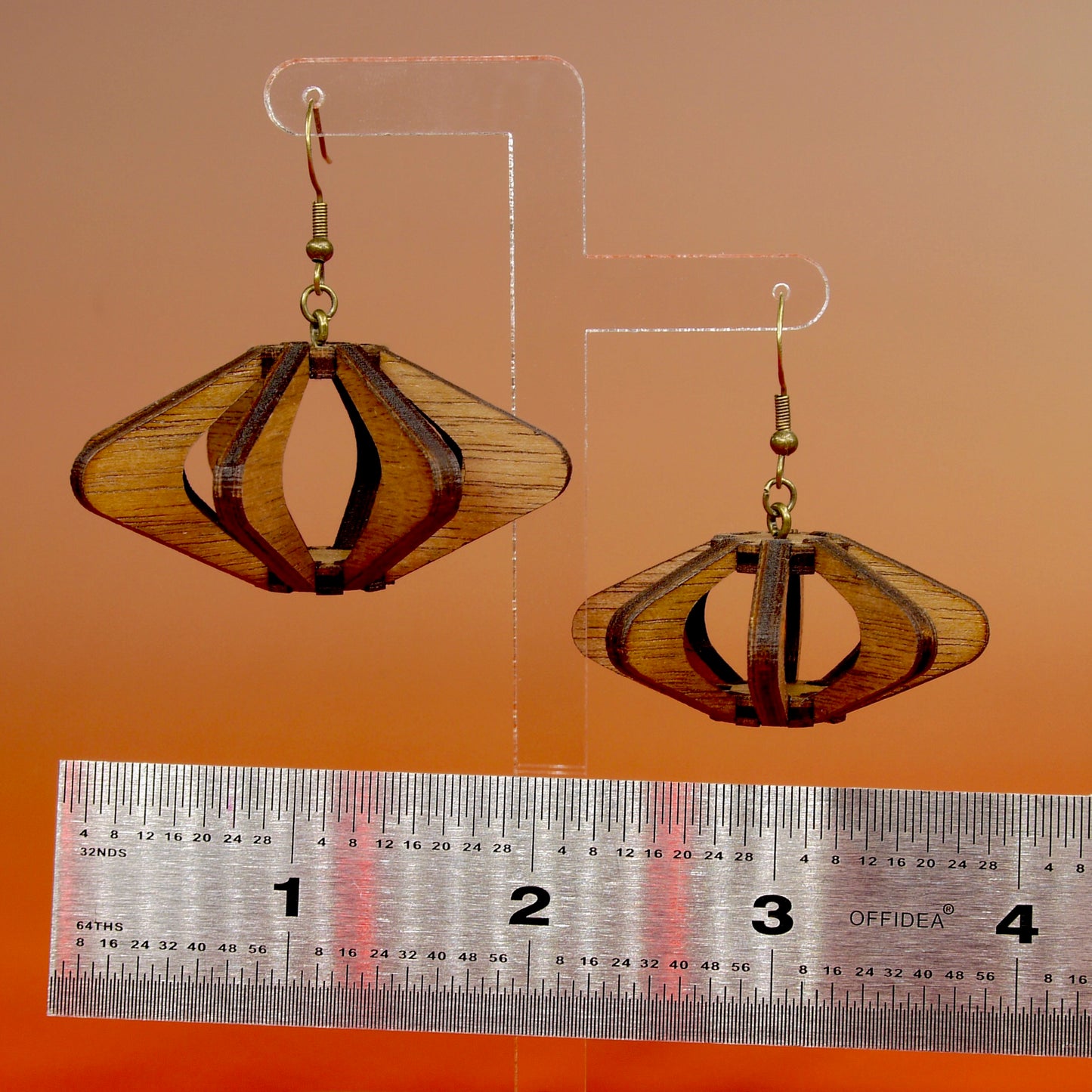 Boomerang Wood Earrings