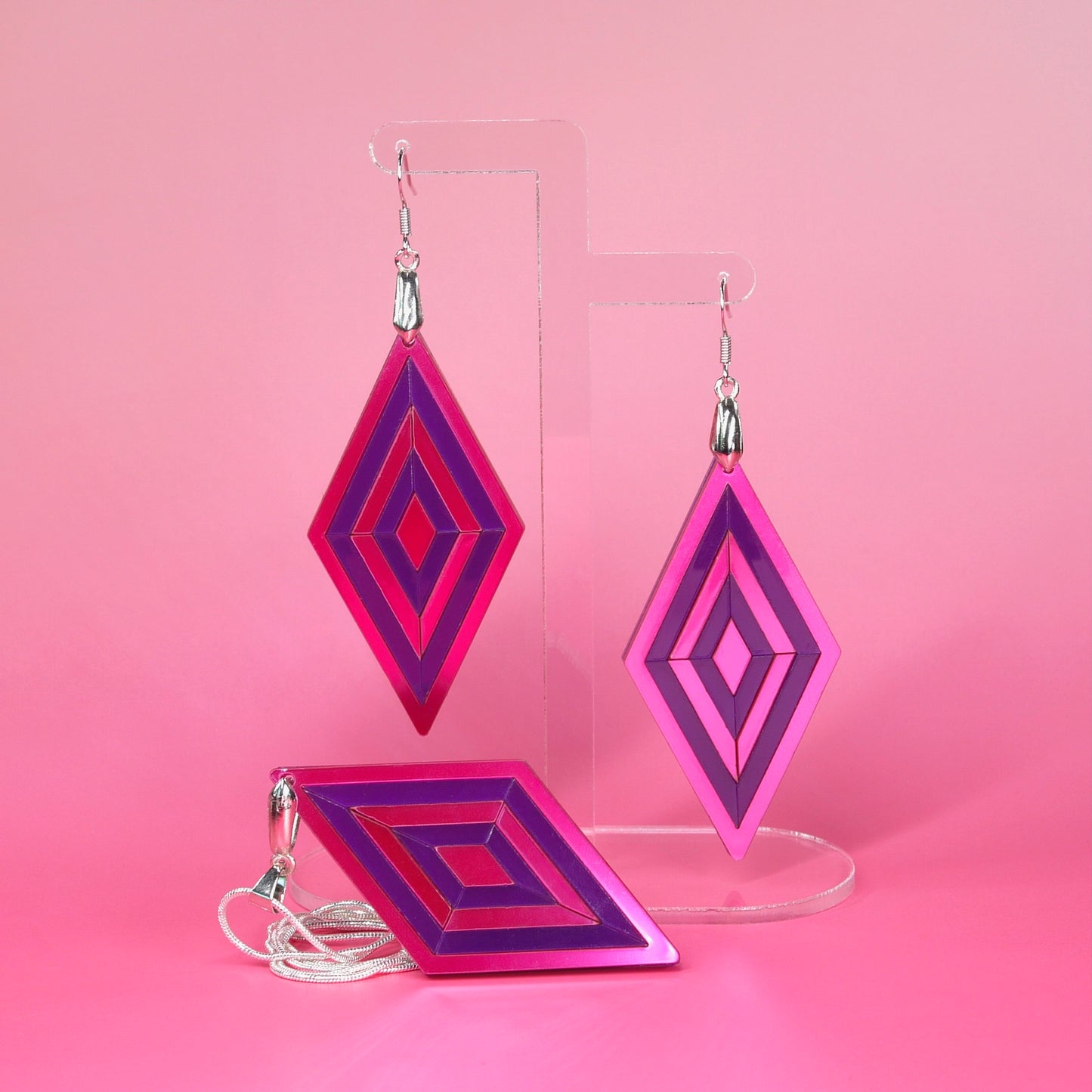 Concentric Diamonds Earrings